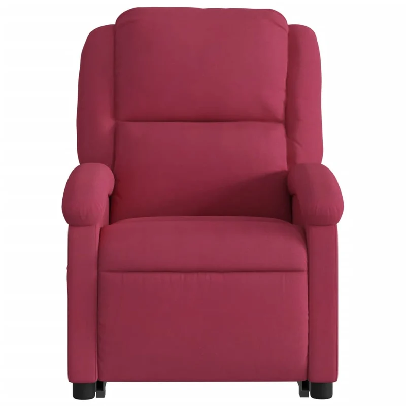 Fauteuil de relaxation TV fonction massage inclinable levage électrique en velours rouge bordeaux DEC027098