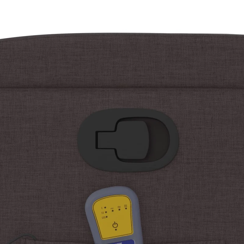 Fauteuil de relaxation TV fonction massage inclinable 6 points de massage en tissu marron foncé DEC026991