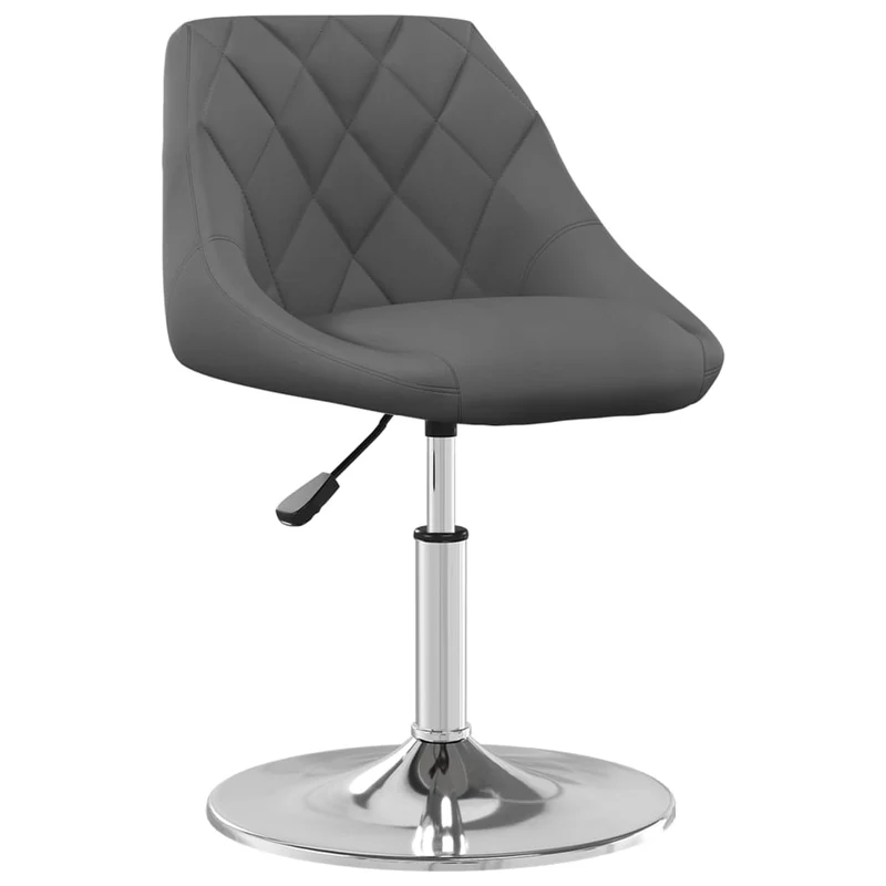 Lot de 4 chaises de salle à manger siège pivotant hauteur réglable en velours gris foncé DEC025362