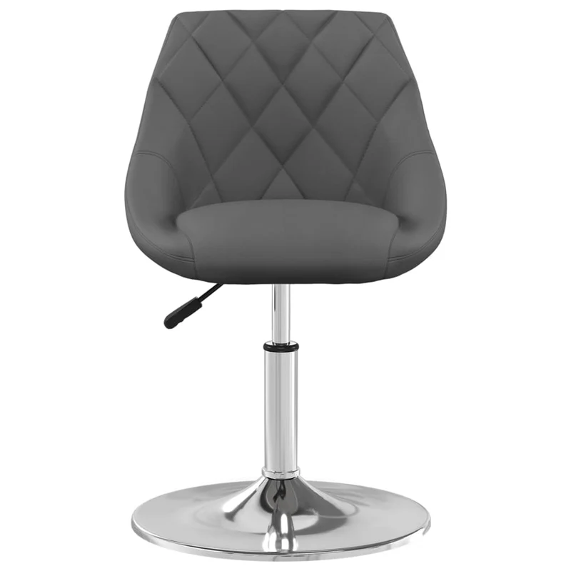 Lot de 4 chaises de salle à manger siège pivotant hauteur réglable en velours gris foncé DEC025362