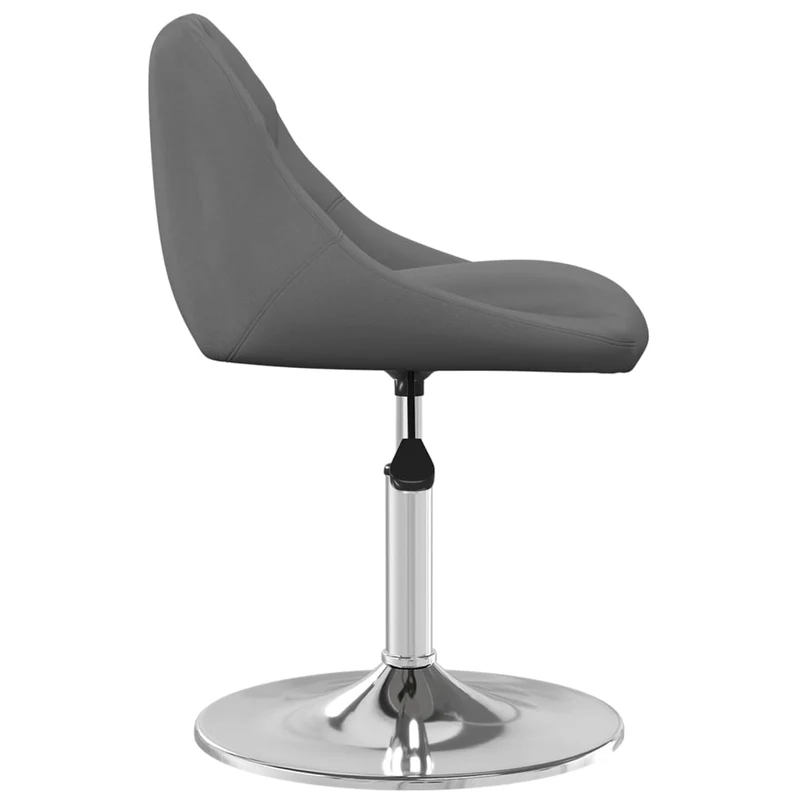 Lot de 4 chaises de salle à manger siège pivotant hauteur réglable en velours gris foncé DEC025362