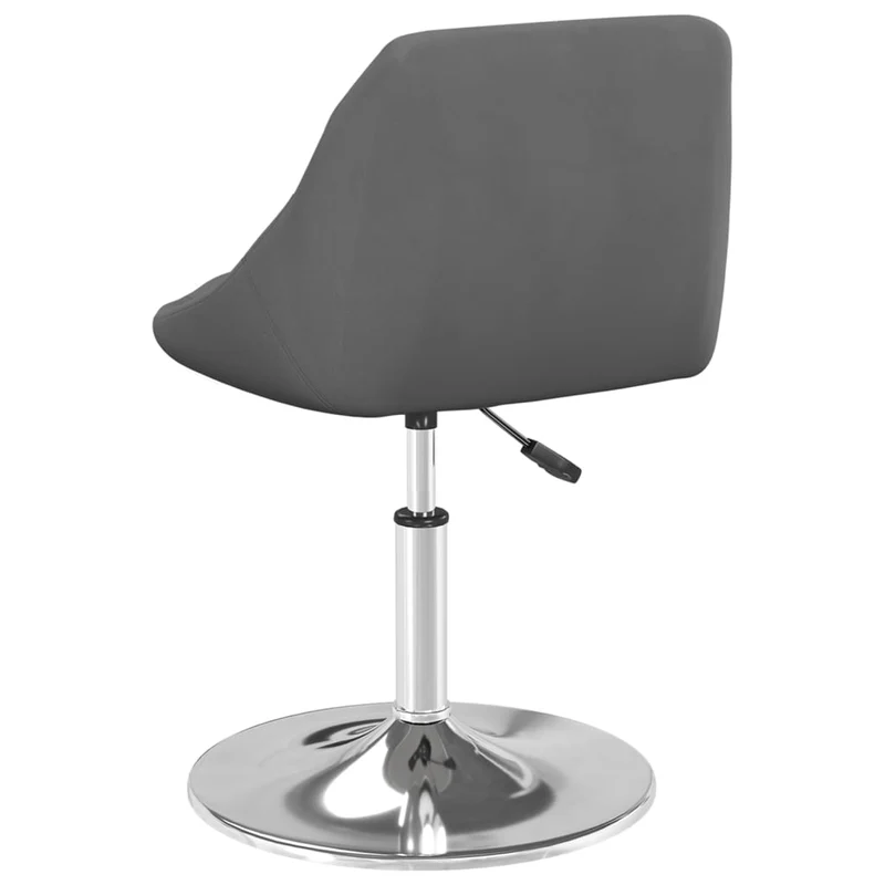 Lot de 4 chaises de salle à manger siège pivotant hauteur réglable en velours gris foncé DEC025362