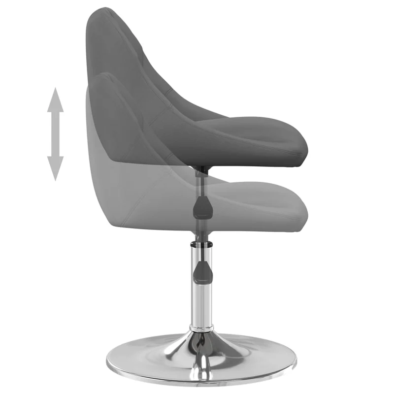 Lot de 4 chaises de salle à manger siège pivotant hauteur réglable en velours gris foncé DEC025362