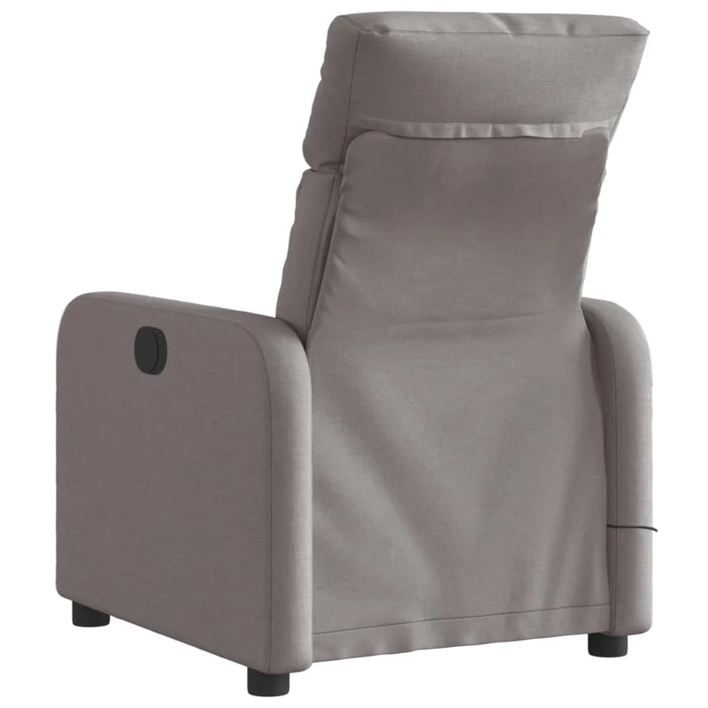 Fauteuil de relaxation TV fonction massage inclinable électrique en tissu taupe DEC027269