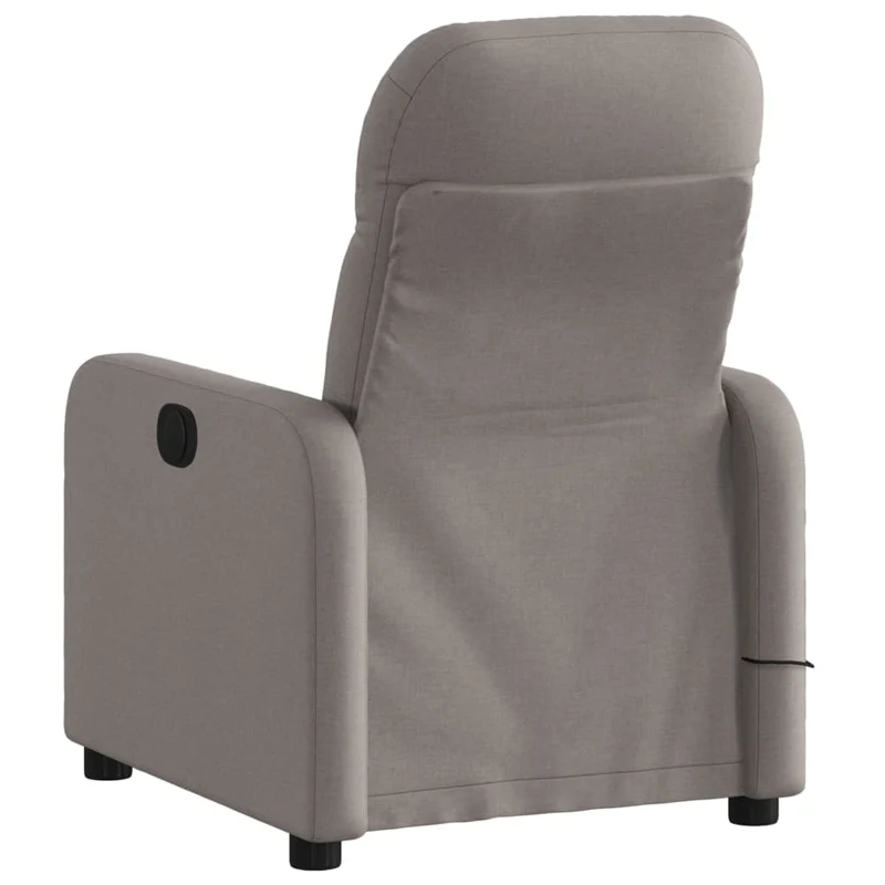 Fauteuil de relaxation TV fonction massage inclinable électrique 6 points de massage en tissu taupe DEC027267