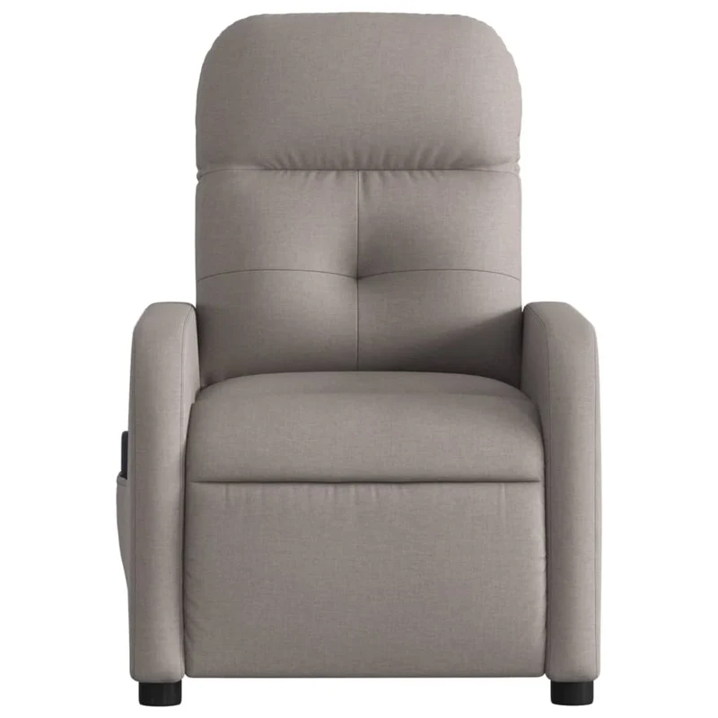 Fauteuil de relaxation TV fonction massage inclinable électrique 6 points de massage en tissu taupe DEC027267