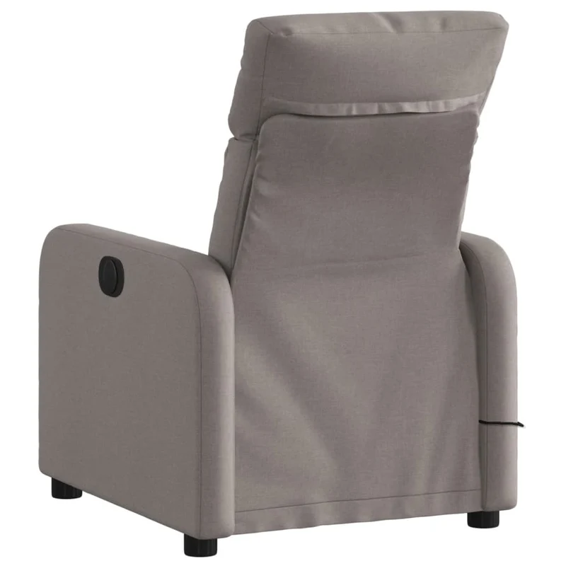 Fauteuil de relaxation TV fonction massage inclinable 6 points de massage en tissu taupe DEC027116