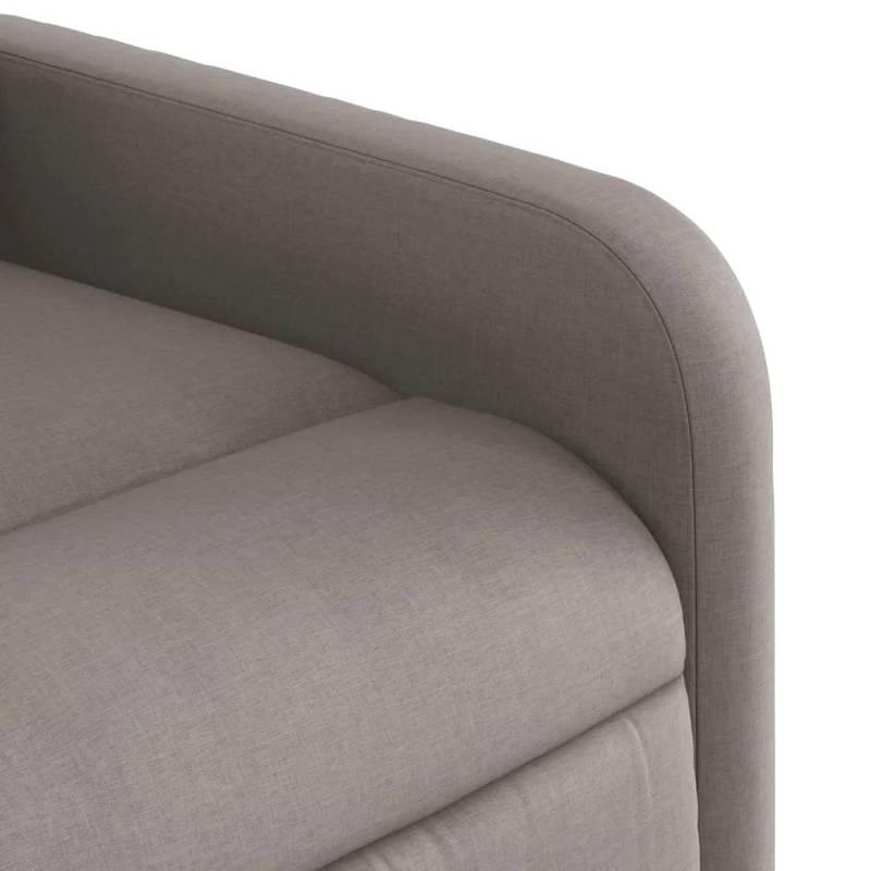 Fauteuil de relaxation TV fonction massage inclinable 6 points de massage en tissu taupe DEC027116