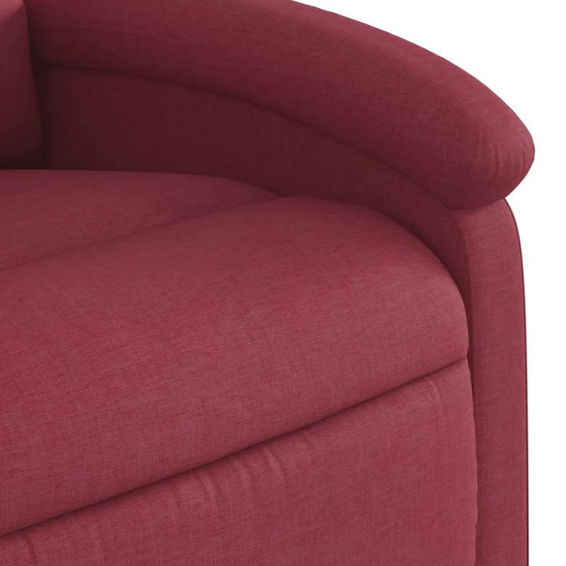 Fauteuil de relaxation TV fonction massage inclinable 6 points de massage en tissu rouge bordeaux DEC027089