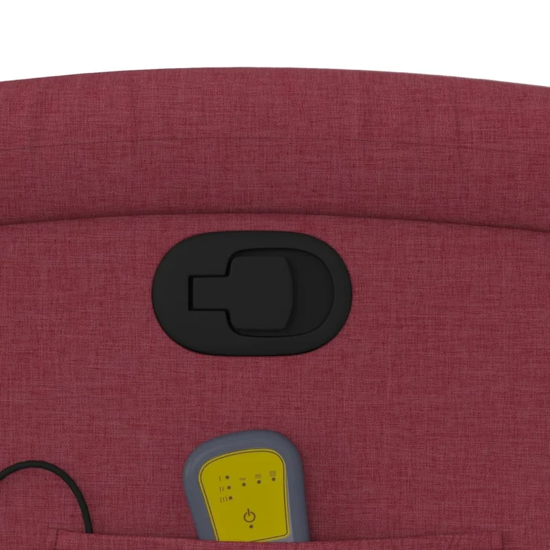 Fauteuil de relaxation TV fonction massage inclinable 6 points de massage en tissu rouge bordeaux DEC027089