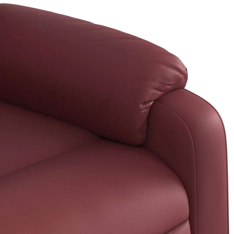 Fauteuil de relaxation TV fonction massage inclinable 6 points de massage en PVC rouge bordeaux DEC027082