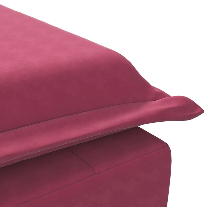 Méridienne chaise longue pour intérieur de massage avec traversin en velours rouge bordeaux DEC026160