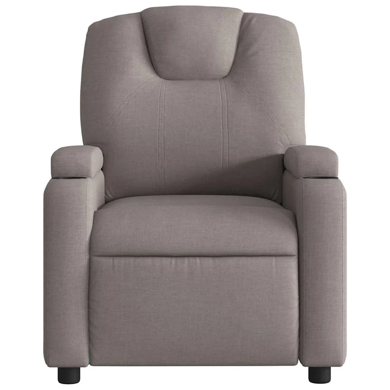 Fauteuil de relaxation TV fonction massage inclinable électrique en tissu taupe DEC027272