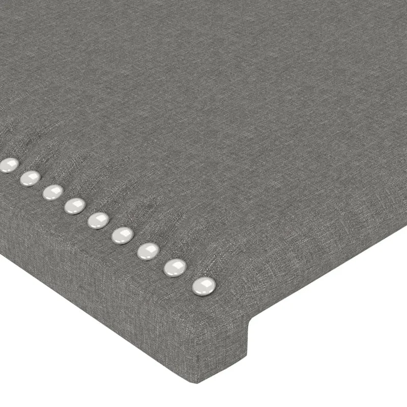 Tête de lit accessoire couchage chambre à coucher meuble à LED 180 x 5 x 78/88 cm tissu gris foncé TDL0201101