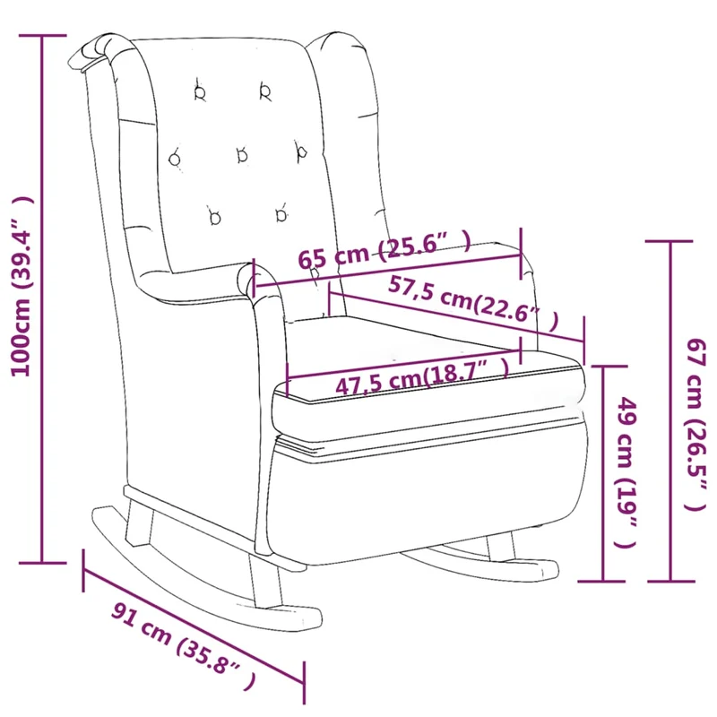Fauteuil lounge design moderne avec pieds à bascule et repose-pieds en tissu gris foncé DEC026829