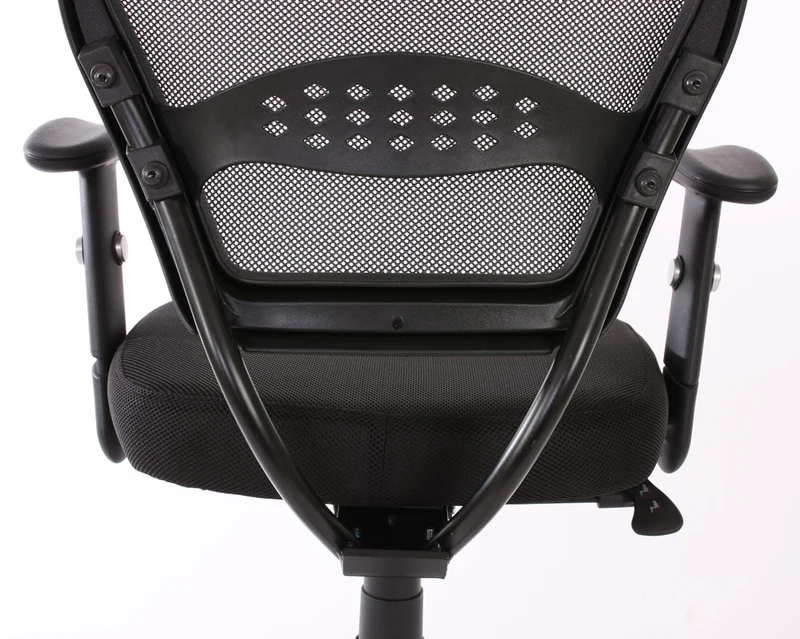 Fauteuil chaise de bureau sur roulettes pivotante en tissu mesh noir avec accoudoirs 04_0001910