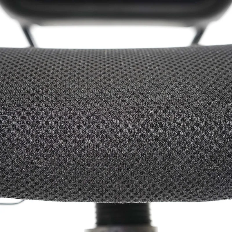Fauteuil chaise de bureau sur roulettes pivotante en tissu mesh noir avec accoudoirs 04_0001910