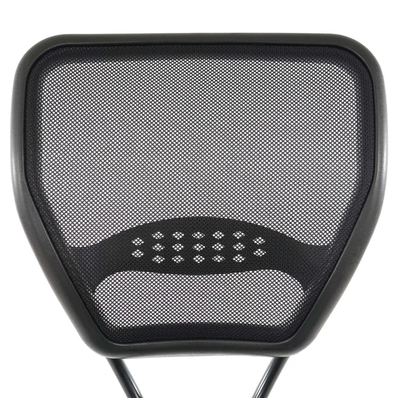 Fauteuil chaise de bureau sur roulettes pivotante en tissu mesh noir avec accoudoirs 04_0001910
