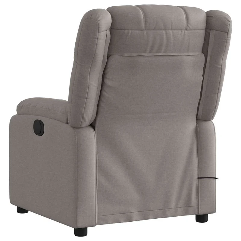 Fauteuil de relaxation TV fonction massage inclinable électrique 6 points de massage en tissu taupe DEC027268