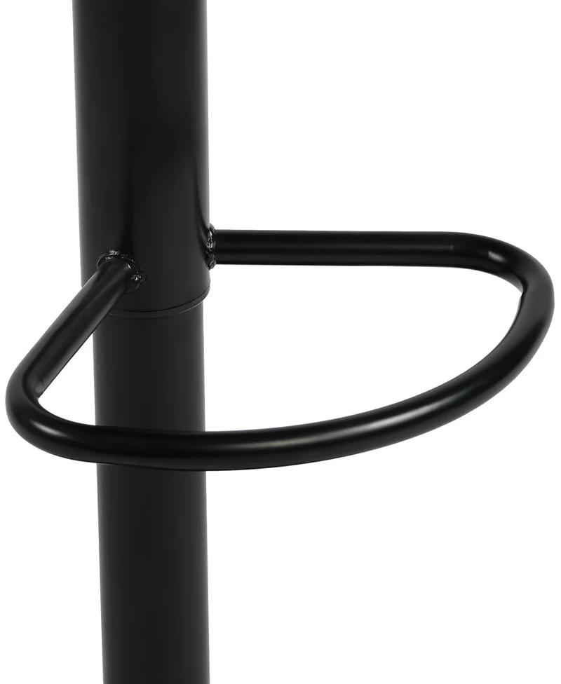 Tabouret de bar x1 hauteur réglable avec repose-pieds design moderne en métal noir 10_0005777