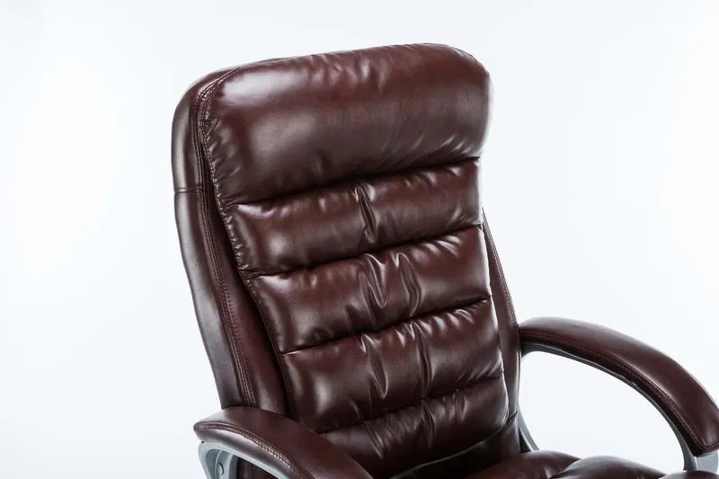 Fauteuil de bureau sur roulettes mécanisme de bascule intégré charge maximale 235 kg en similicuir bordeaux cadre métal 10_0006950