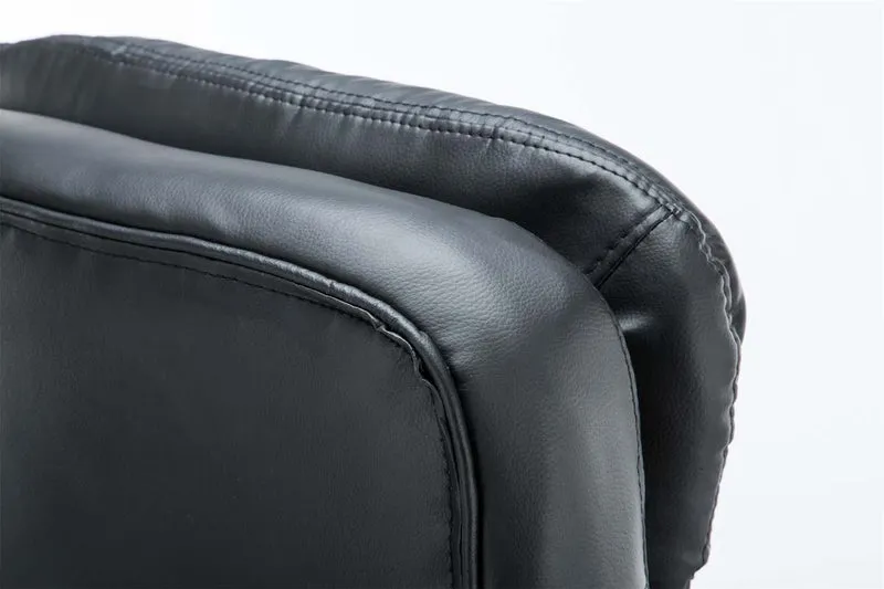 Fauteuil de bureau sur roulettes mécanisme de bascule intégré charge maximale 235 kg en similicuir noir cadre métal 10_0006946