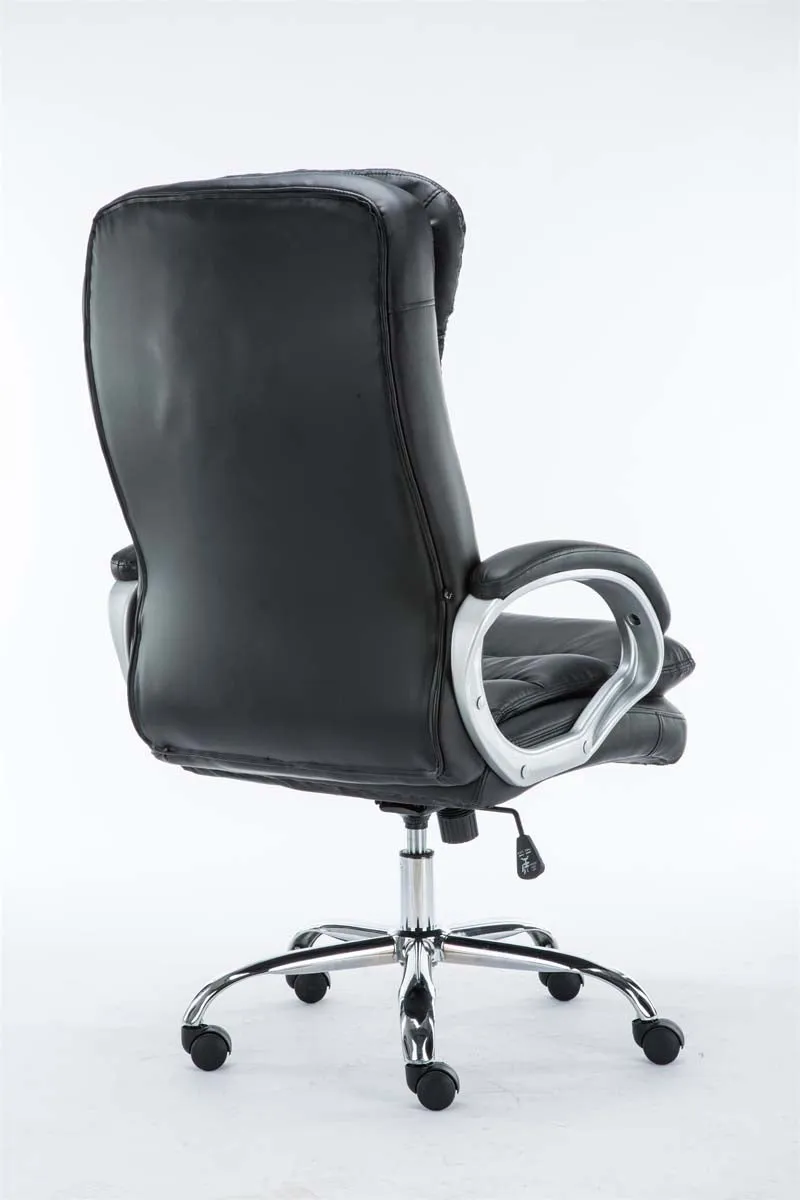 Fauteuil de bureau sur roulettes mécanisme de bascule intégré charge maximale 235 kg en similicuir noir cadre métal 10_0006946