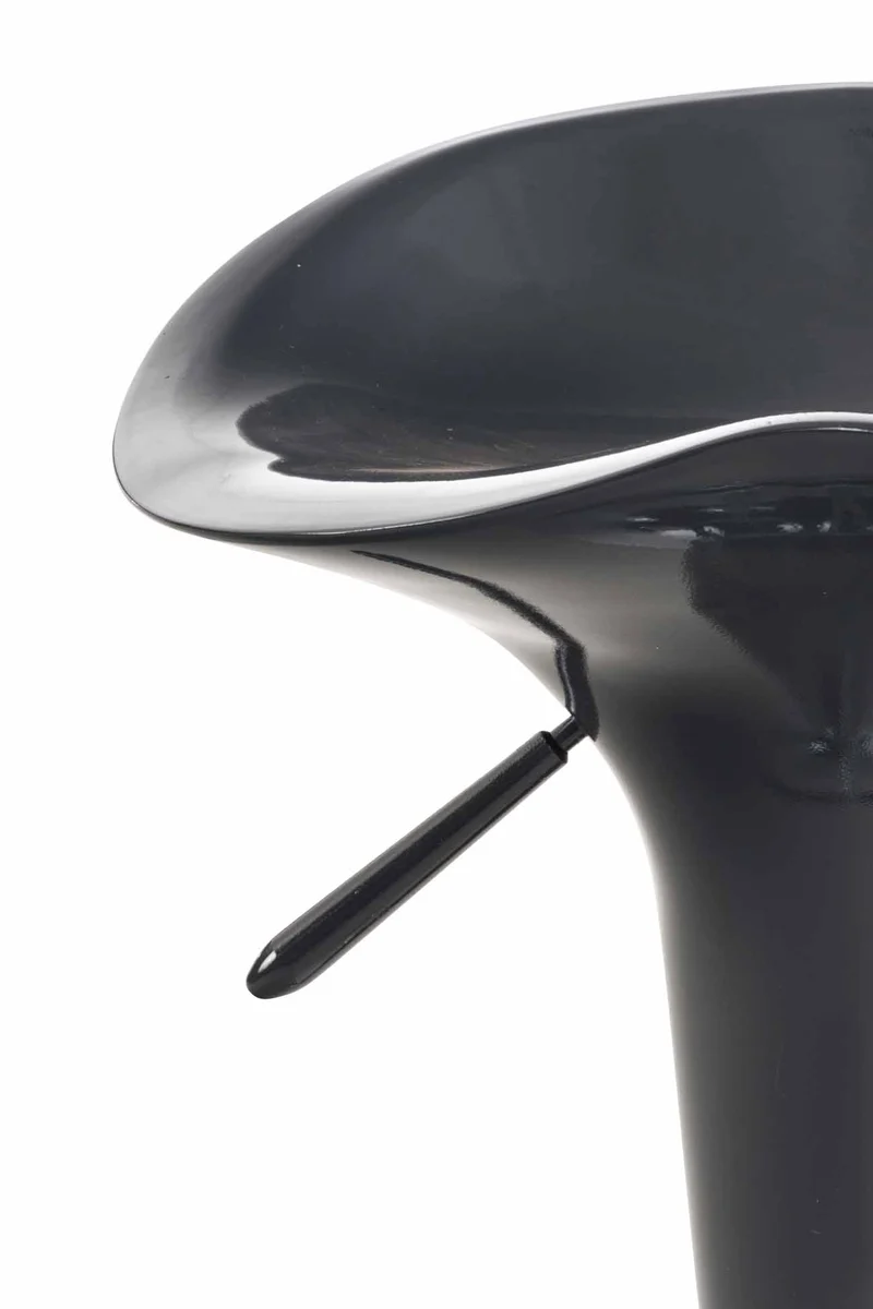 Tabouret de bar x1 avec repose-pieds assise pivotante en plastique gris et métal chromé 10_0005370