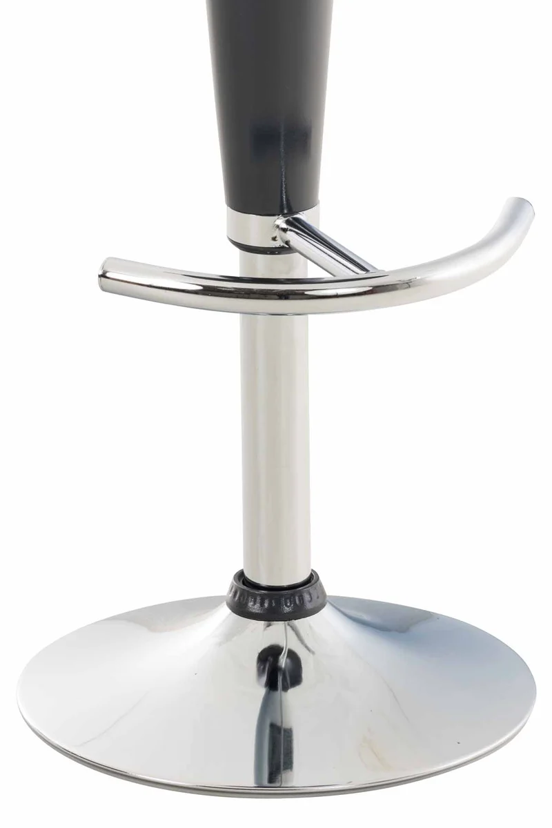 Tabouret de bar x1 avec repose-pieds assise pivotante en plastique gris et métal chromé 10_0005370