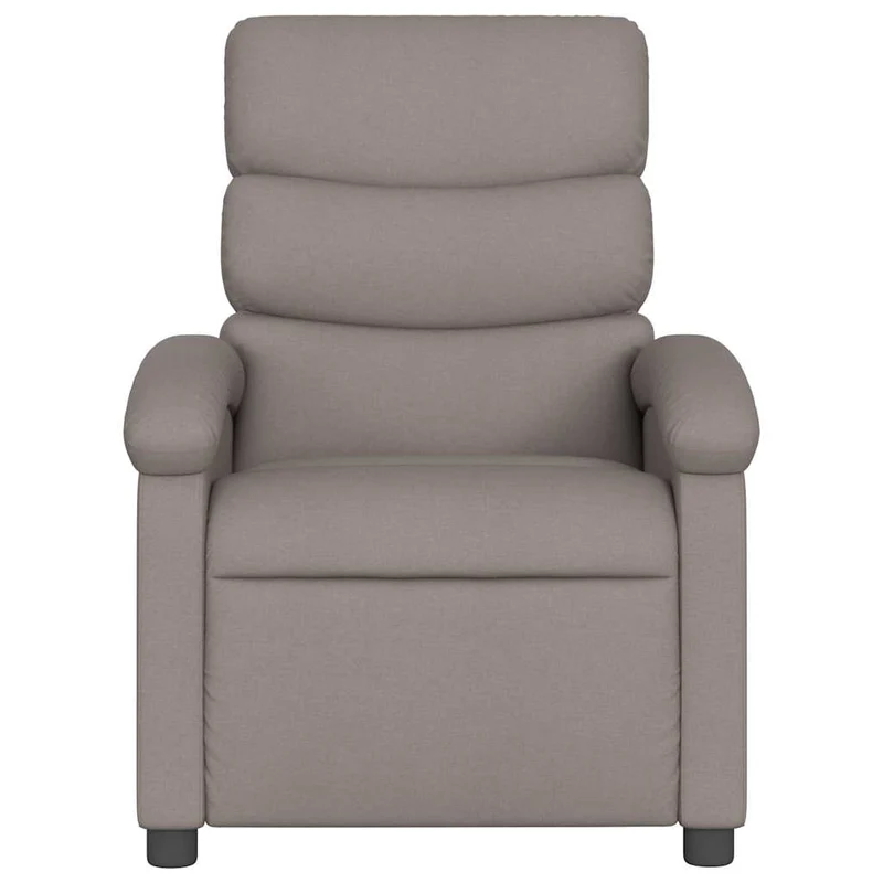 Fauteuil de relaxation TV fonction massage inclinable 6 points de massage en tissu taupe DEC027113