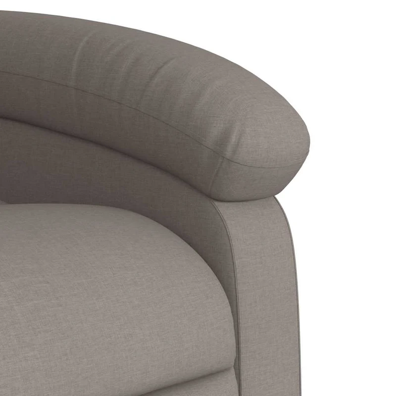 Fauteuil de relaxation TV fonction massage inclinable 6 points de massage en tissu taupe DEC027113