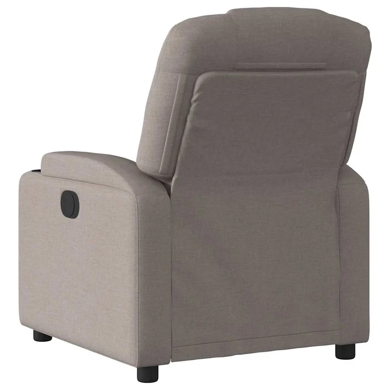 Fauteuil de relaxation TV fonction massage inclinable 6 points de massage en tissu taupe DEC027106