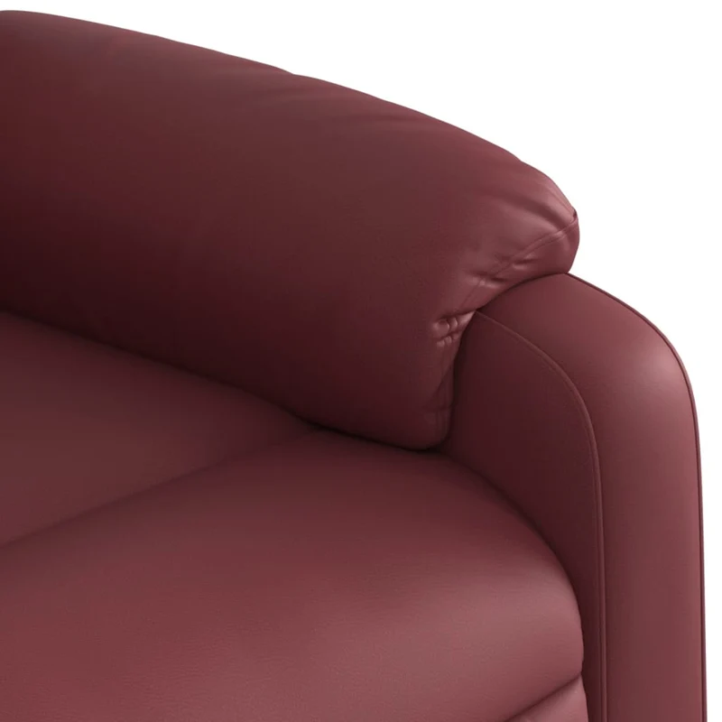Fauteuil de relaxation TV fonction massage inclinable 6 points de massage en PVC rouge bordeaux DEC027083