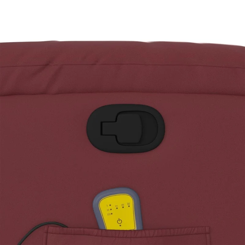 Fauteuil de relaxation TV fonction massage inclinable 6 points de massage en PVC rouge bordeaux DEC027083