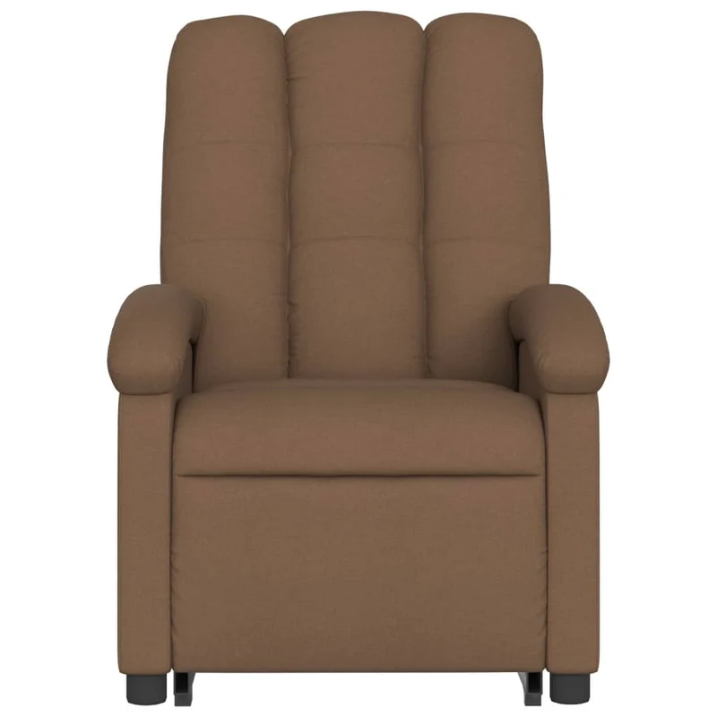 Fauteuil de relaxation TV fonction massage inclinable levage électrique en tissu marron DEC027009