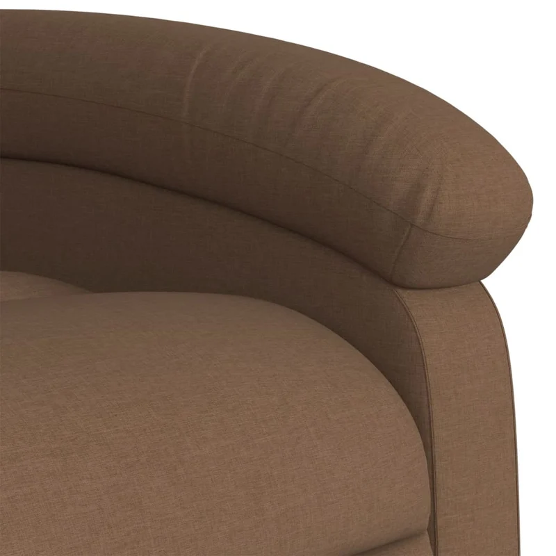 Fauteuil de relaxation TV fonction massage inclinable levage électrique en tissu marron DEC027009