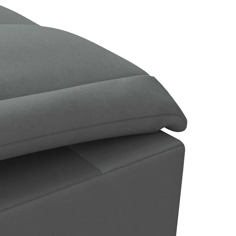 Méridienne chaise longue pour intérieur de massage avec traversin en tissu gris foncé DEC026149