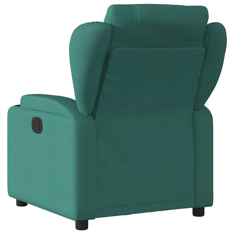 Fauteuil de relaxation TV fonction massage inclinable électrique 6 points de massage en tissu vert foncé DEC027281