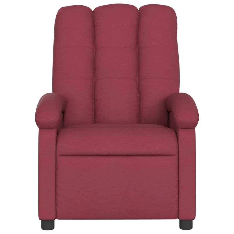 Fauteuil de relaxation TV fonction massage inclinable électrique 6 points de massage en tissu rouge bordeaux DEC027253