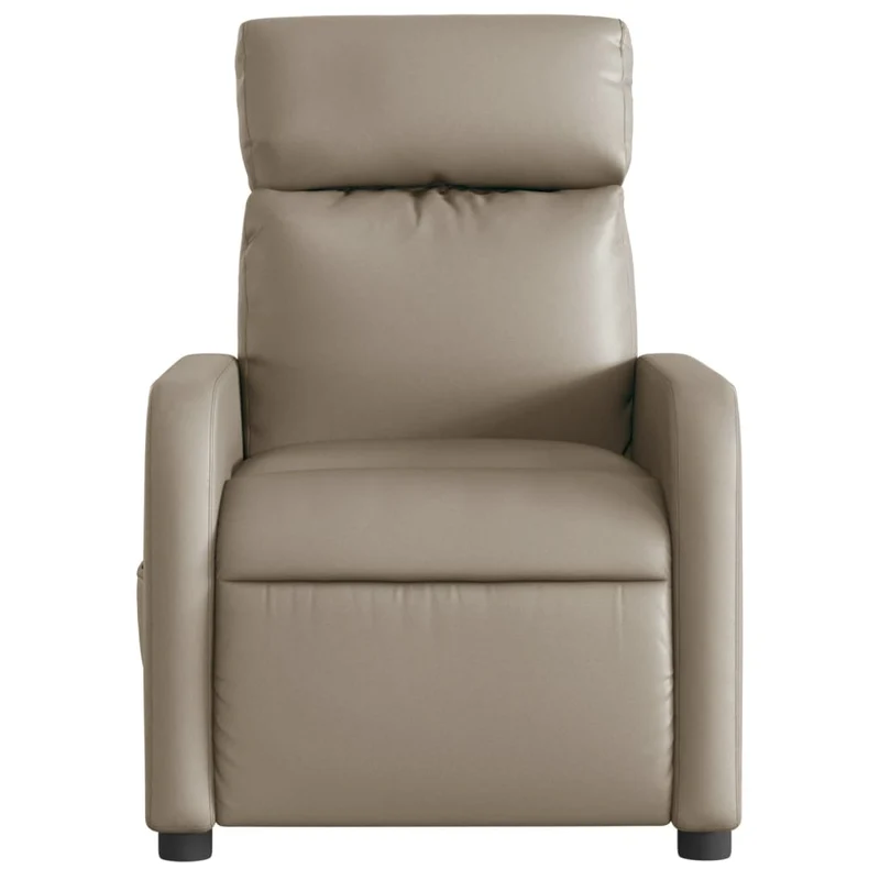 Fauteuil de relaxation TV fonction massage inclinable électrique 6 points de massage en PVC cappuccino DEC027139