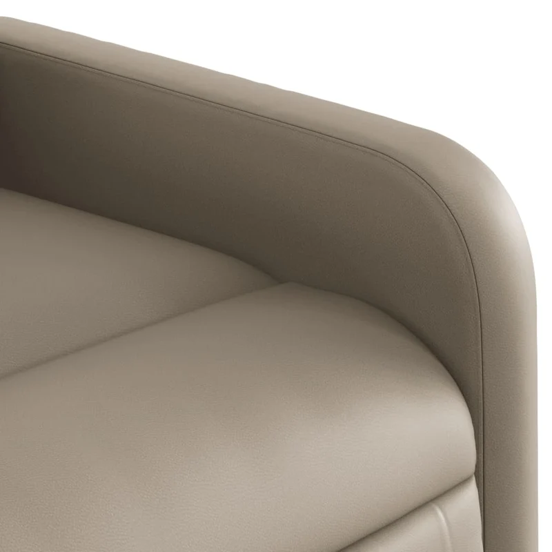 Fauteuil de relaxation TV fonction massage inclinable électrique 6 points de massage en PVC cappuccino DEC027139