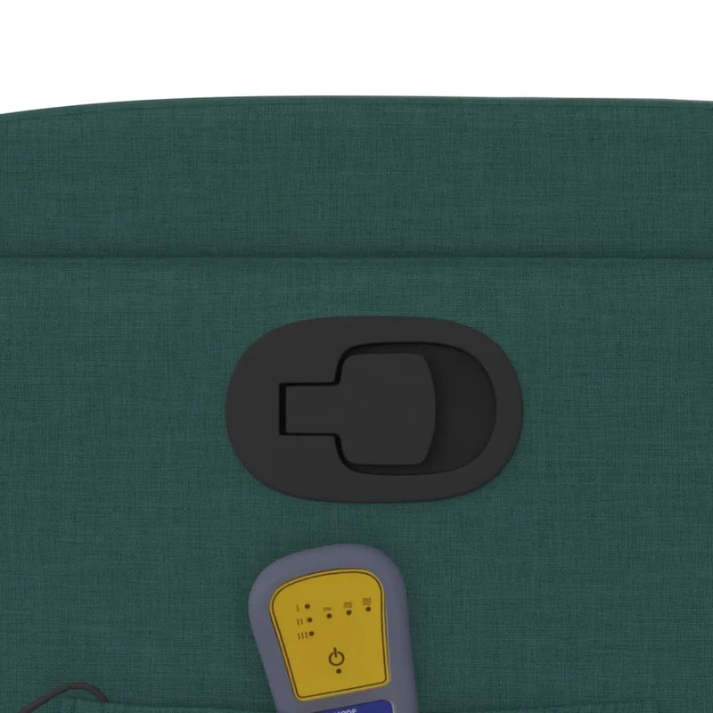 Fauteuil de relaxation TV fonction massage inclinable 6 points de massage en tissu vert foncé DEC027126