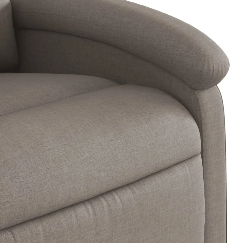 Fauteuil de relaxation TV fonction massage inclinable 6 points de massage en tissu taupe DEC027107