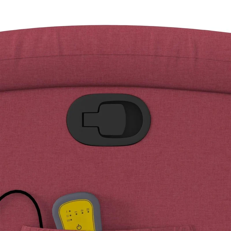 Fauteuil de relaxation TV fonction massage inclinable 6 points de massage en tissu rouge bordeaux DEC027092