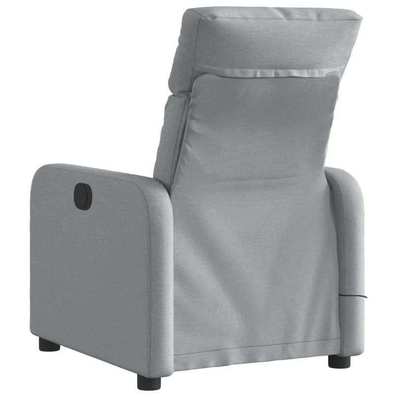Fauteuil de relaxation TV fonction massage inclinable électrique 6 points de massage en tissu gris clair DEC027167