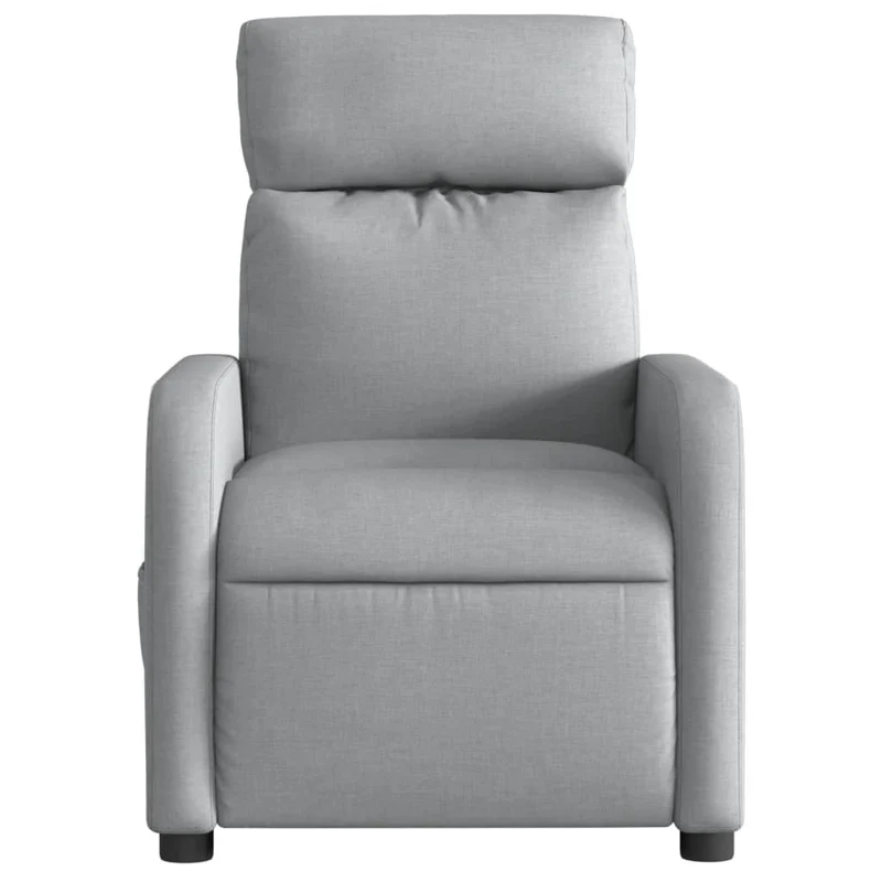 Fauteuil de relaxation TV fonction massage inclinable électrique 6 points de massage en tissu gris clair DEC027167