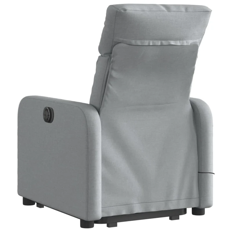 Fauteuil de relaxation TV fonction massage inclinable levage électrique en tissu gris clair DEC026923