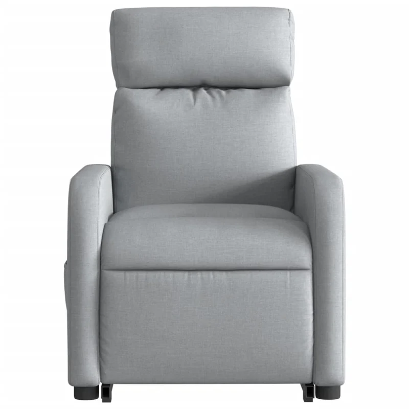 Fauteuil de relaxation TV fonction massage inclinable levage électrique en tissu gris clair DEC026923