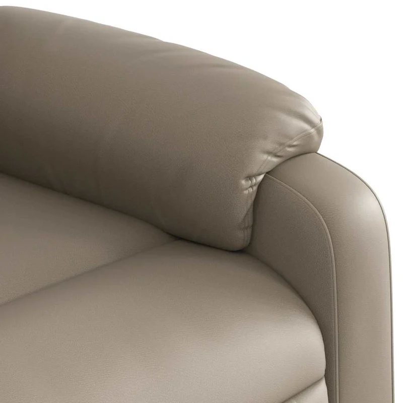 Fauteuil de relaxation TV fonction massage inclinable 6 points de massage en PVC cappuccino DEC026874