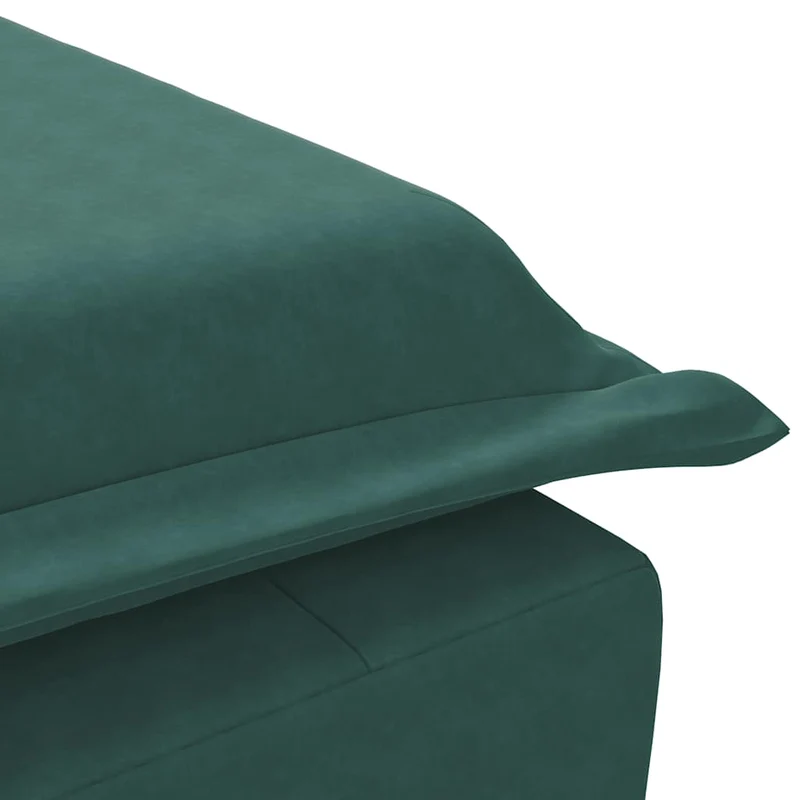 Méridienne chaise longue pour intérieur de massage avec traversin en velours vert foncé DEC026163